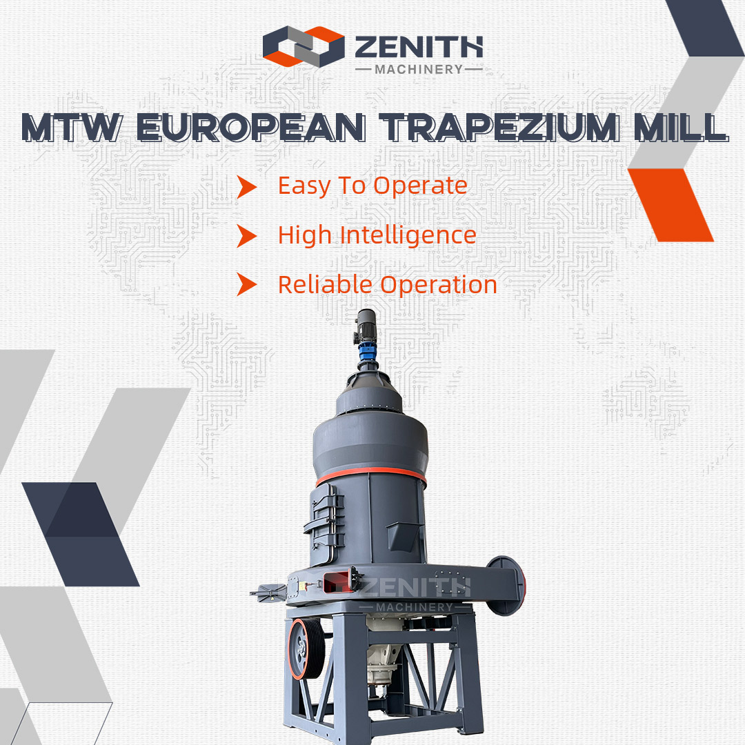 Zenith grinding mill installation in industrial setting